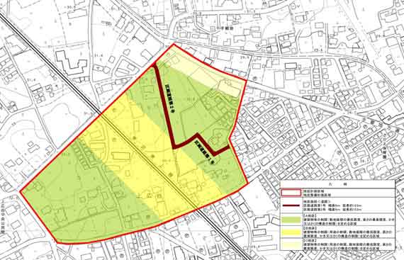 上広谷第1地区地区計画　地区区分図