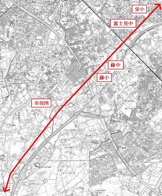 思いやりハイビーム路線位置図