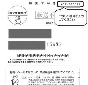 マイナンバー交付はがき