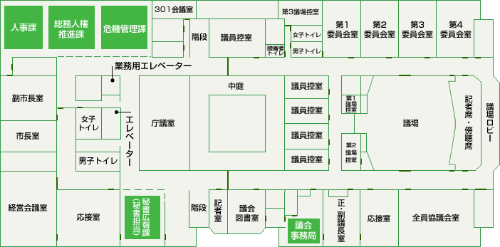鶴ヶ島市役所3階