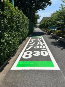 スクールゾーン路面標示