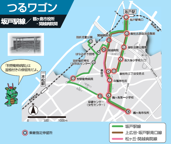 坂戸駅線路線図（R5.6.1改定）