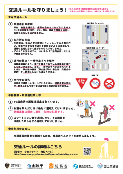 ルールを守って電動キックボードに乗ろう（裏）